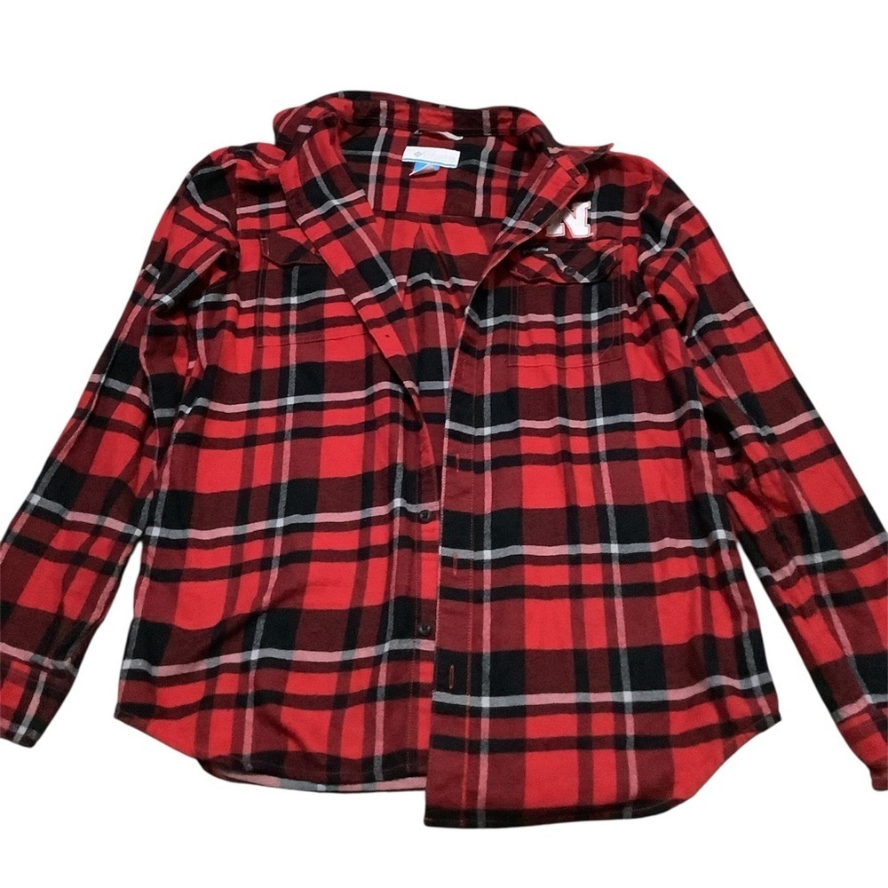 Nebraska Cornhusker Columbia flannel red and Black Shirt